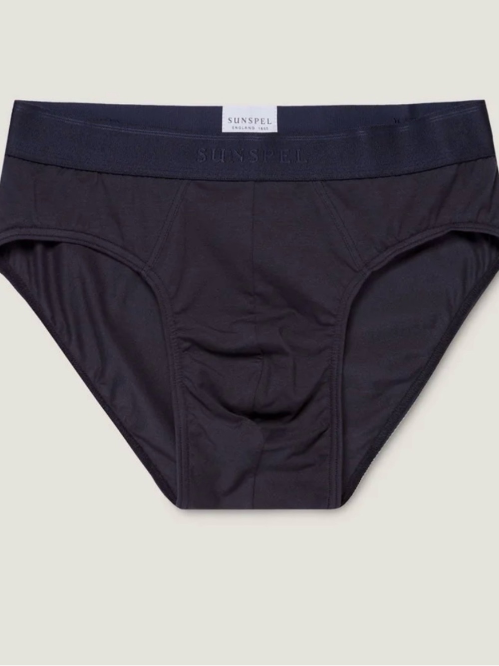 Sunspel Stretch Cotton Briefs Navy Men’s Size Medium New